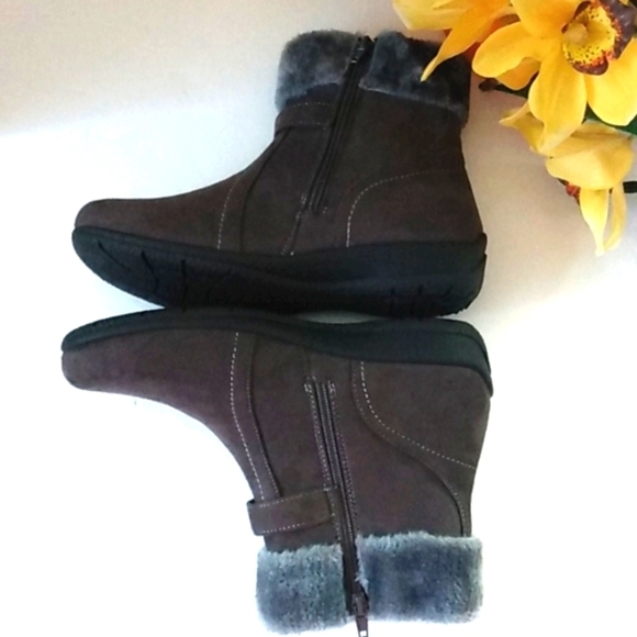 ALPINE WOODS GRAY SHORT FUR ANKLE BOOTS SIZE 8 NWOT - Picture 10 of 12